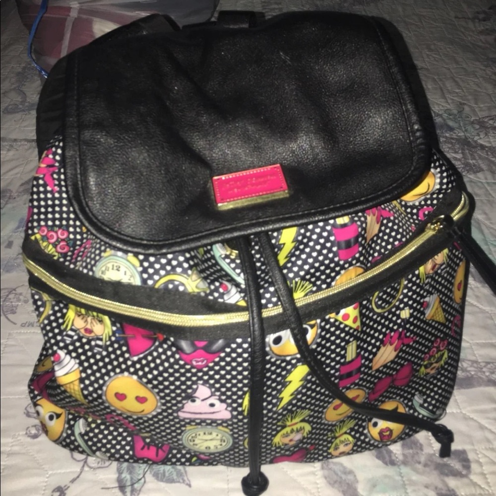 Betsey Johnson Backpack or purse with Emoji